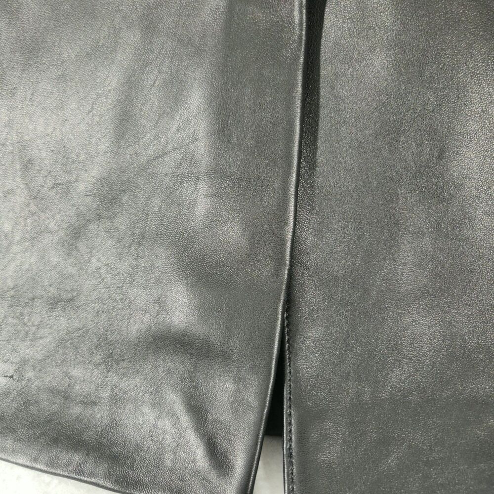 Womens Wilsons Leather Skirt Size 8 Black mid knee length - Picture 5 of 7